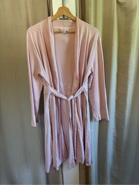 Lake Striped Pima Cotton Robe- Small